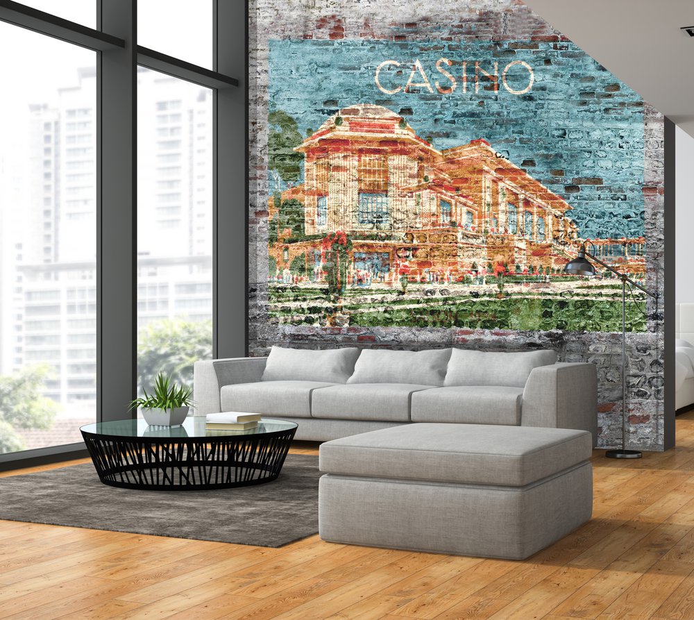casino peinture sur briques