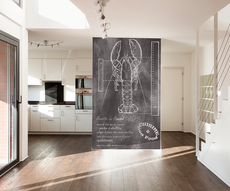 wallpaper Homard mode d' emploi in a kitchen