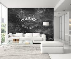 wallpaper Décor sur ardoise in a living room