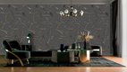 wallpaper Mouettes bronzées in a living room