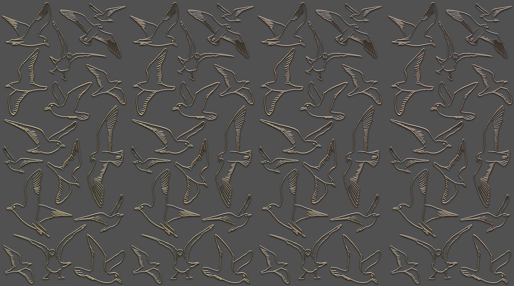 wallpaper Mouettes bronzées