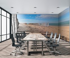 wallpaperA la frontière du réel et du dessin in a office