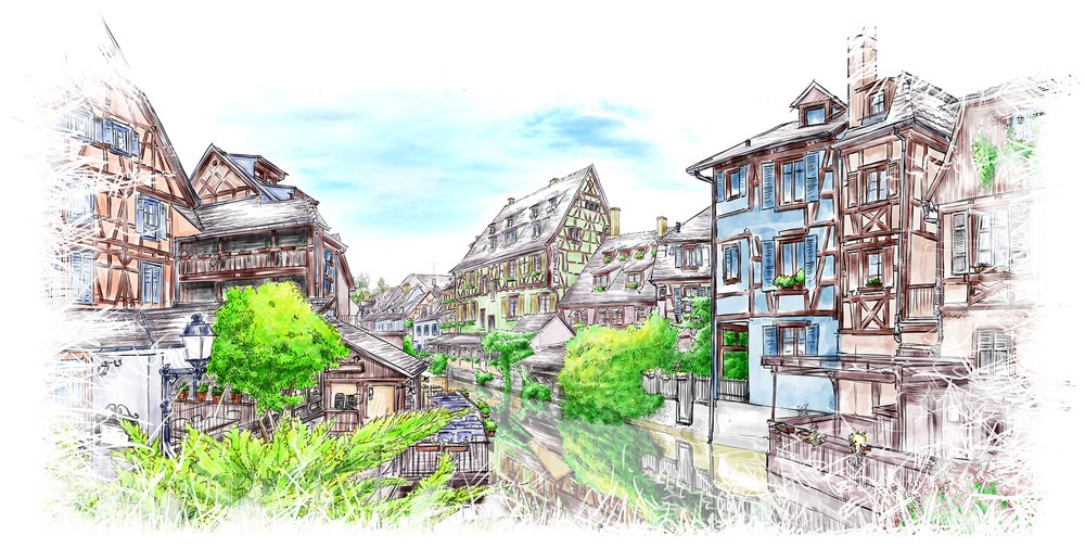 Colmar Vue sur canal