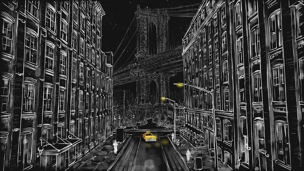 Immeubles et Pont