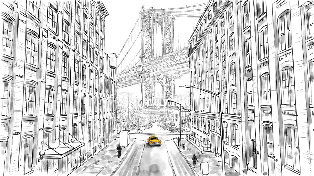 Immeubles et Pont