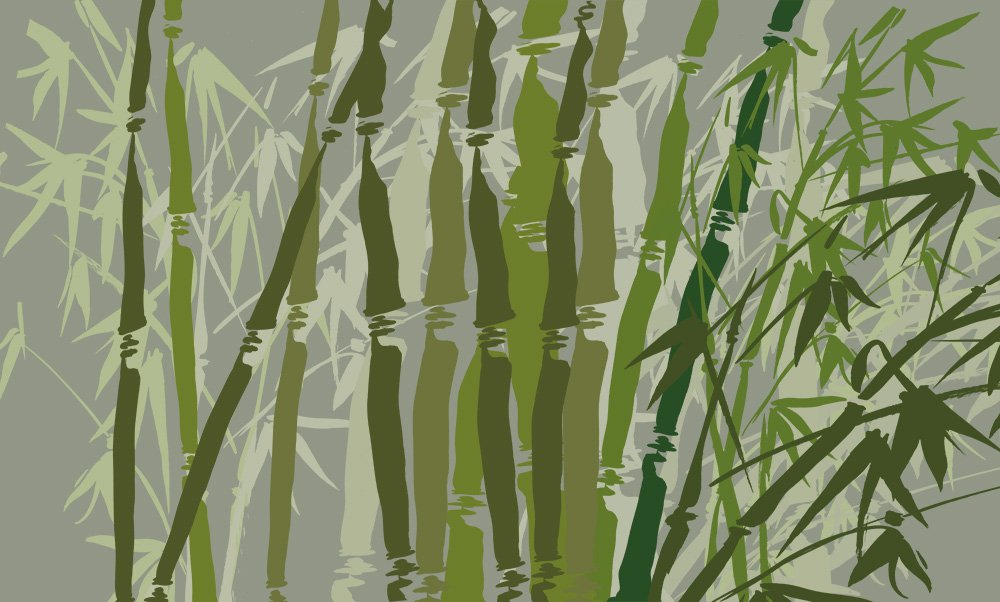 bambous sur gris