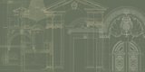 architectural drawings of gates and porches