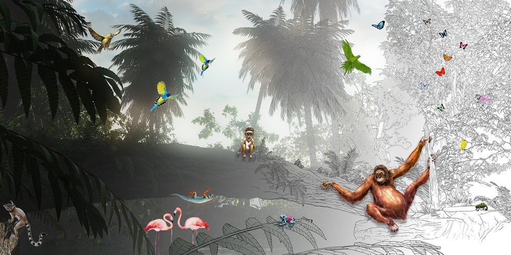 papier peint Un monde libre et sauvage 2