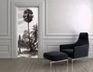door with palm tree in a living room