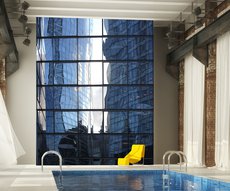 building wallpaper in a swimming pool