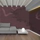 wallpaper Carte lie de vin in a living room