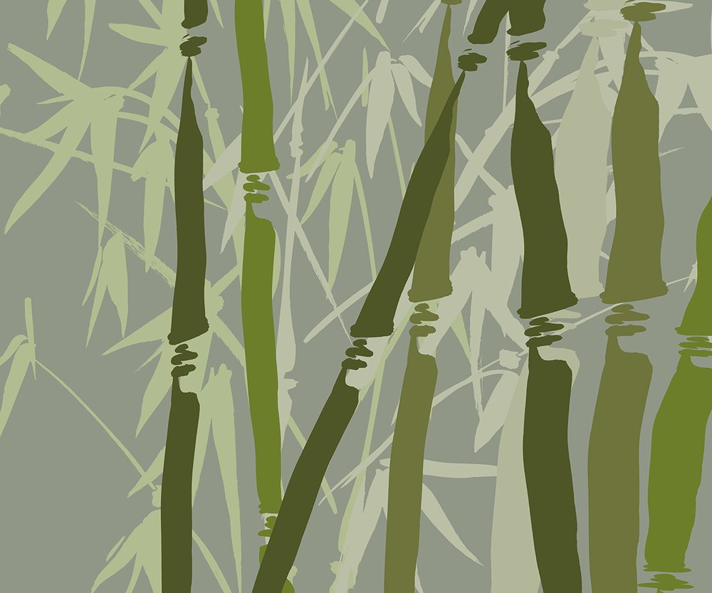 bambous sur gris