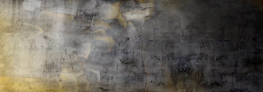 panoramic wallpaper representing a grey and golden concrete
