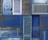 blue shutters wallpaper detail