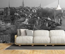 Bern panorami wallpaper in livingroom